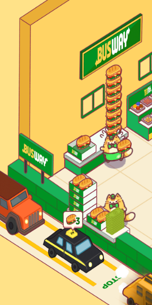 Cat Snack Bar: Cute Food Games Captura de pantalla 0