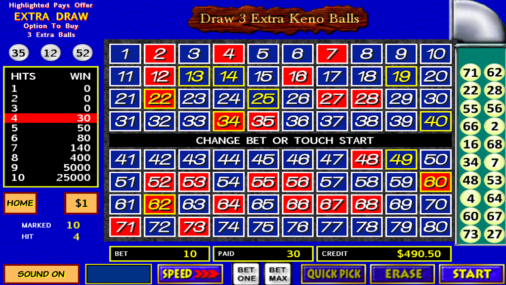 Draw 3 Extra Keno Balls ဖန်သားပြင်ဓာတ်ပုံ 1