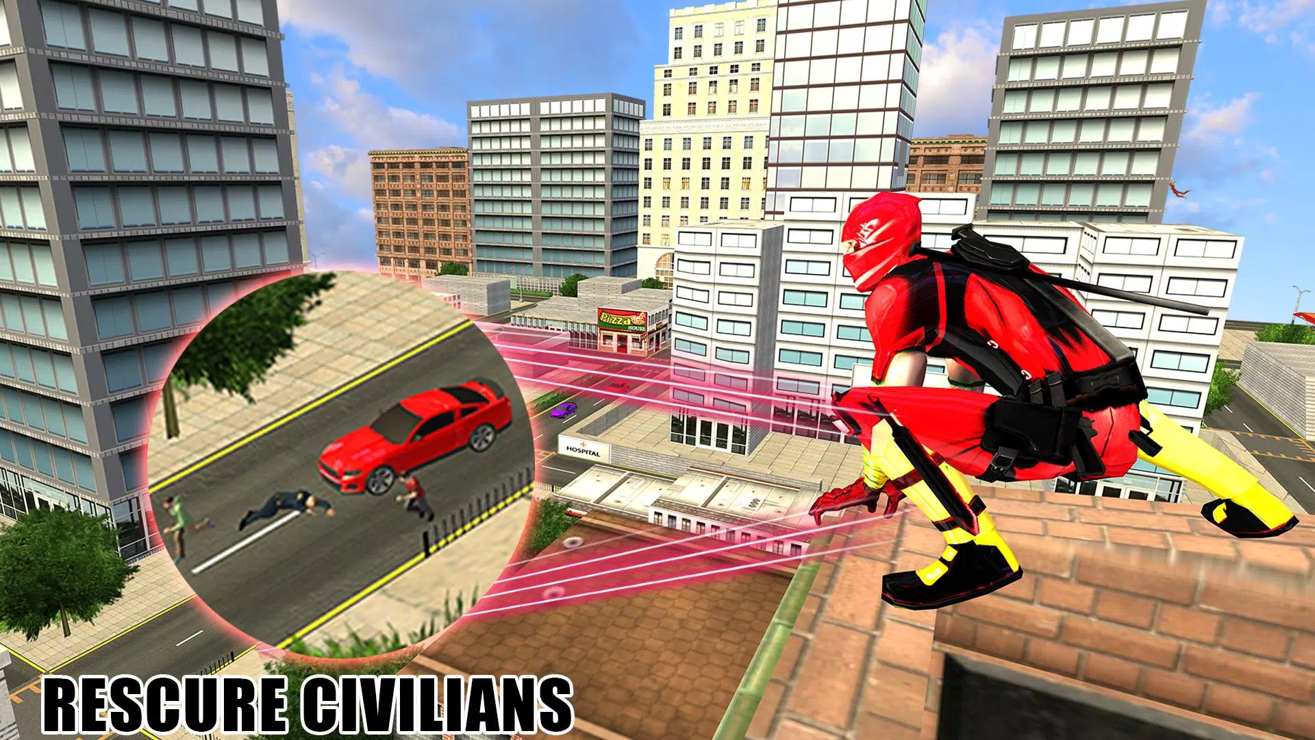 Flying Ninja Hero Crime Chase ภาพหน้าจอ 3