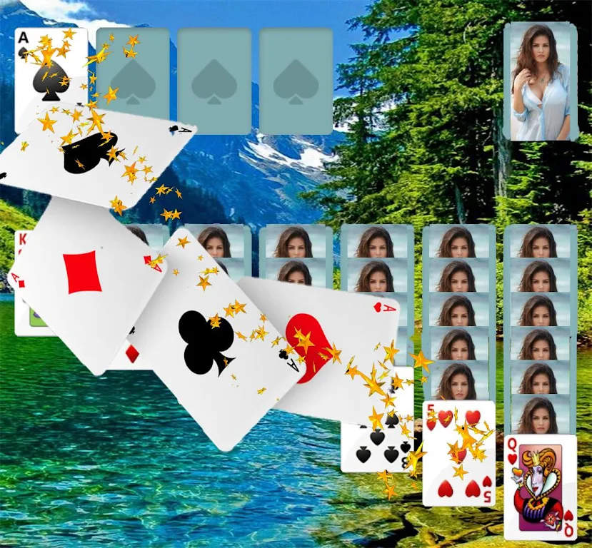 Russian Solitaire..Косынка Фото Квест Скриншот 3