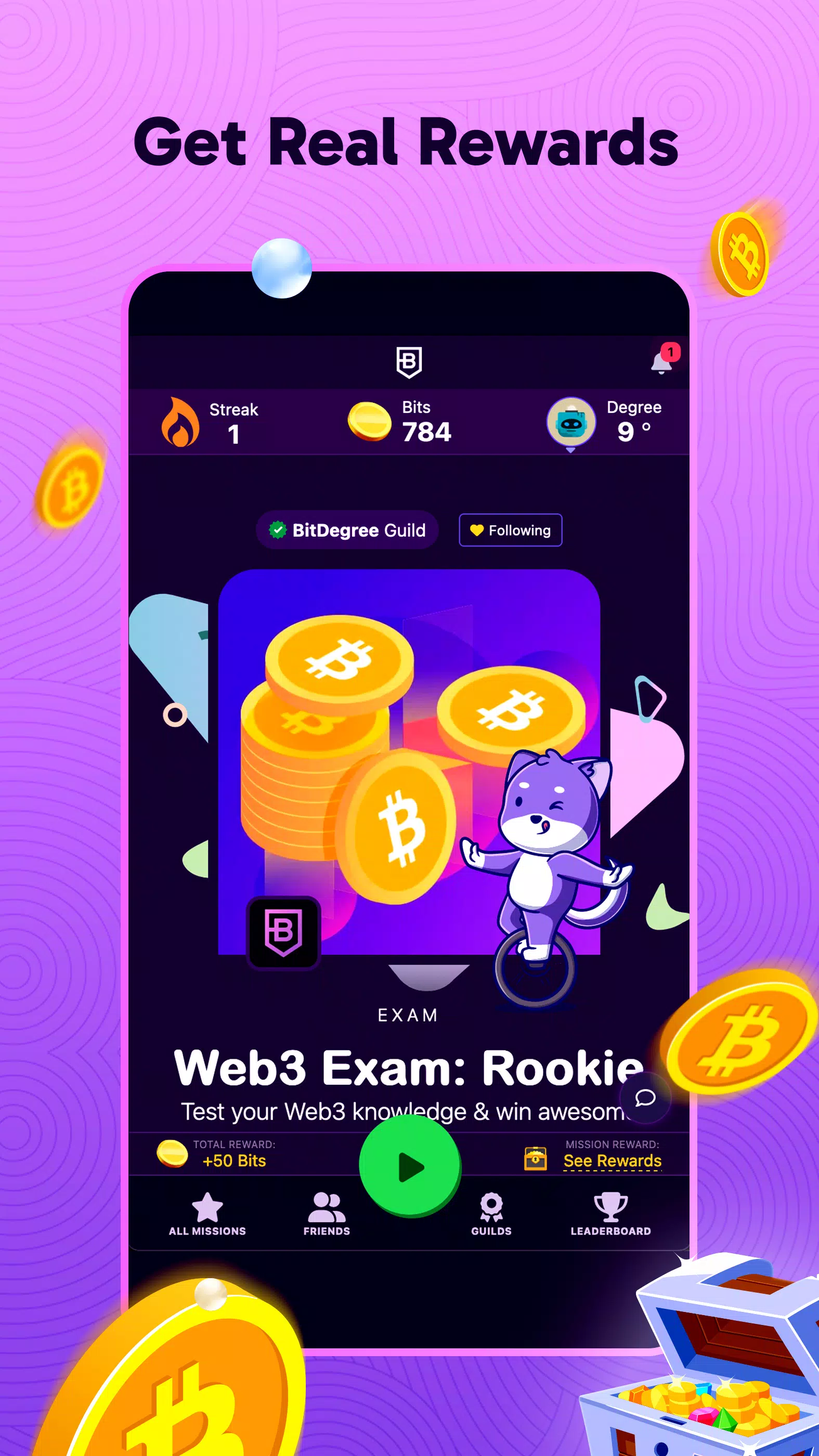 BitDegree: Play & Earn Crypto Tangkapan skrin 0