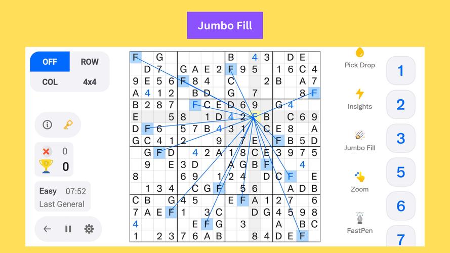 16x16 Giant Classic Sudoku Capture d'écran 3