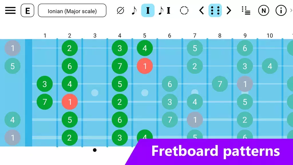 Guitar Fretboard: Scales Ekran Görüntüsü 1