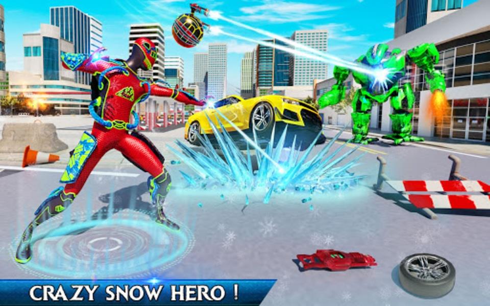 Snow Ball Robot Bike Games 스크린샷 0