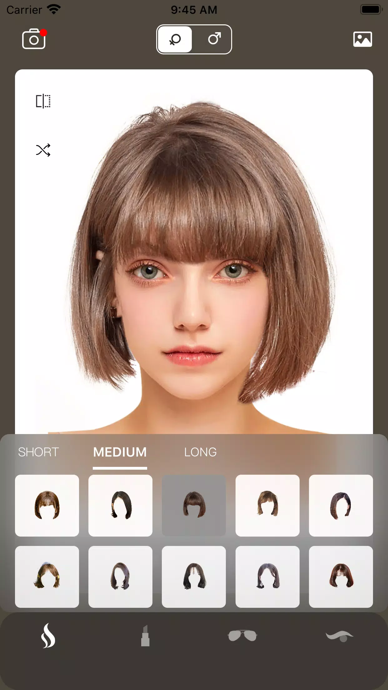 AI Hairstyle Try On・Bangs・Wigs Captura de tela 0