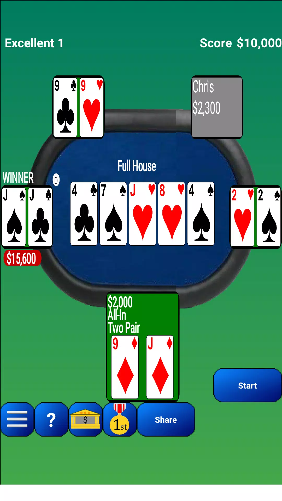 Texas Hold'em Poker Скриншот 0