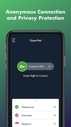 HyperNet Free VPN - Unlimited Schermafbeelding 1