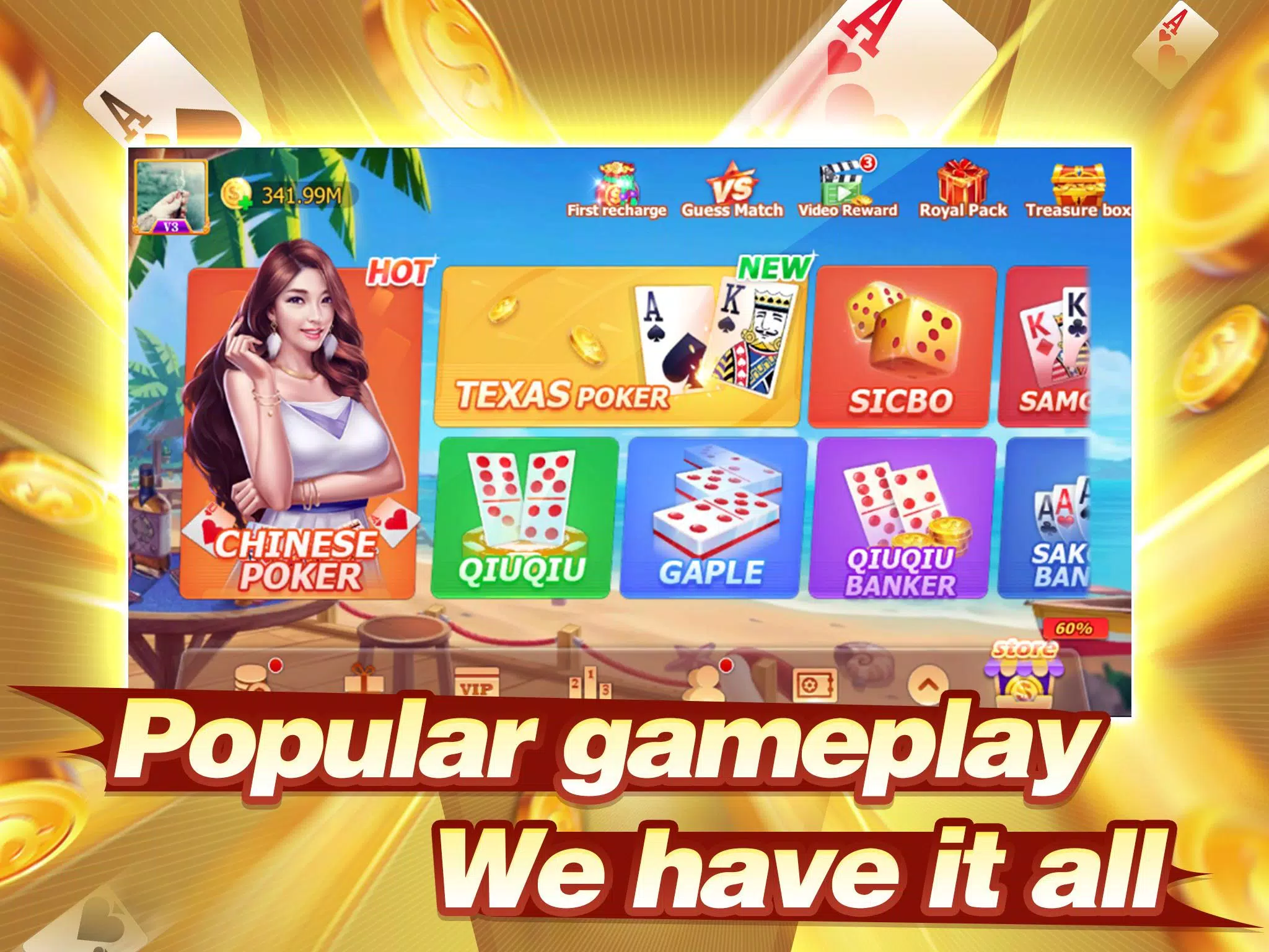 Capsa susun (Capsun) - Chinese Poker應用截圖第2張