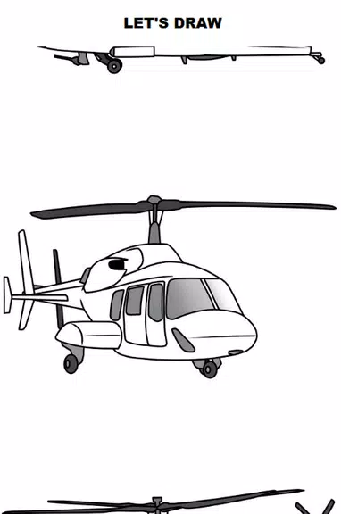 Draw Aircrafts: Helicopter ภาพหน้าจอ 0