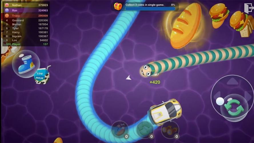 Slinky Snake: Worm.io Game 스크린샷 0