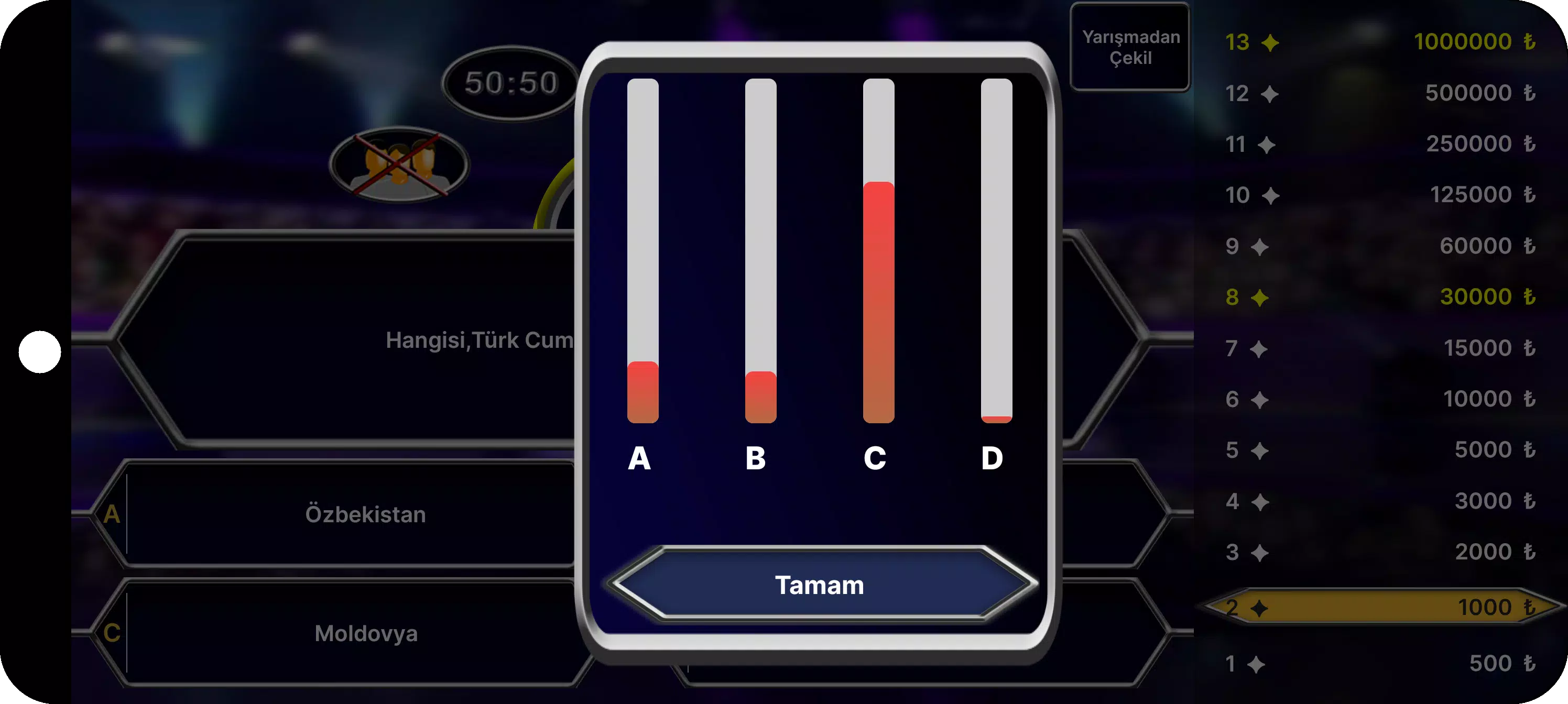 Schermata Milyoner Bilgi Yarışması 3