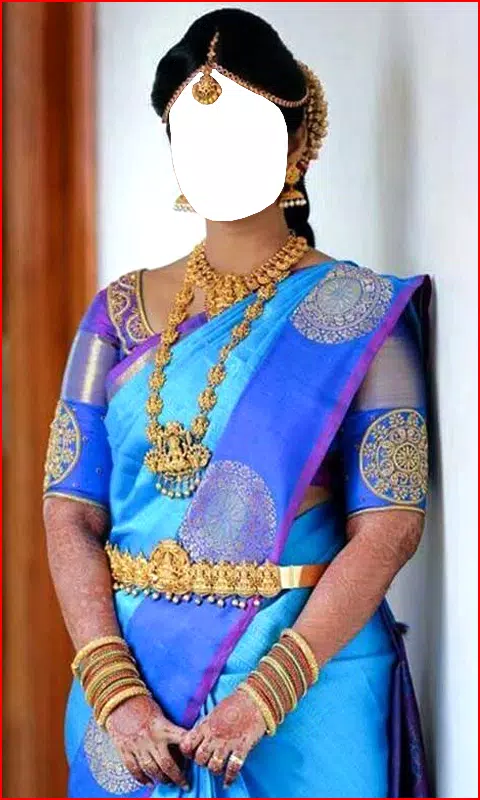 South Indian Women Saree Photo Tangkapan skrin 1