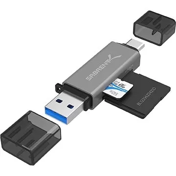 $ 7 Micro SD Card Reader na katugma sa USB-A at USB-C Ports