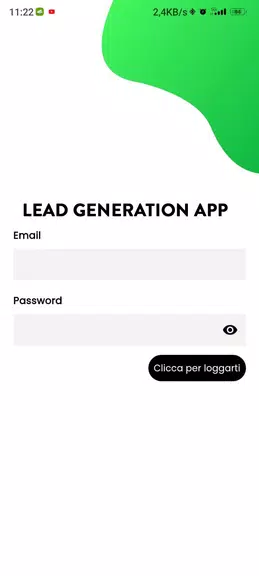 Schermata Lead Generation App 1