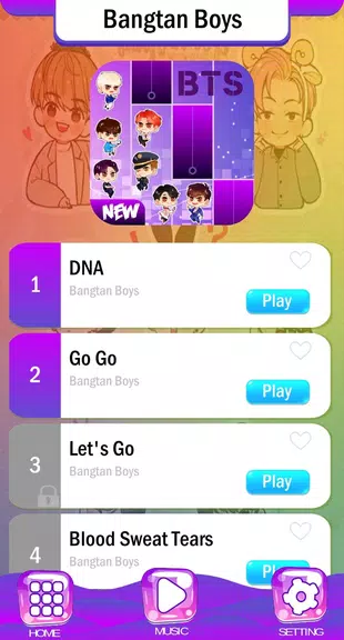 BTS Chibi Piano Tiles Zrzut ekranu 0