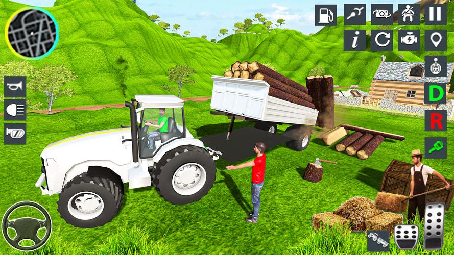 Tractor Driving Tractor Game Скриншот 2