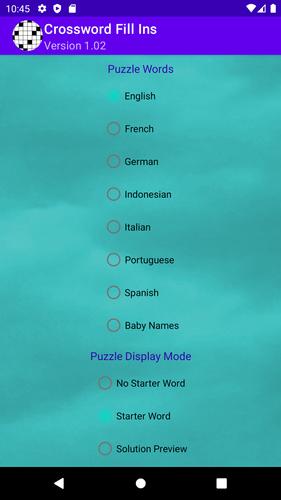 Drag-n-Drop Crossword Fill-Ins Скриншот 1