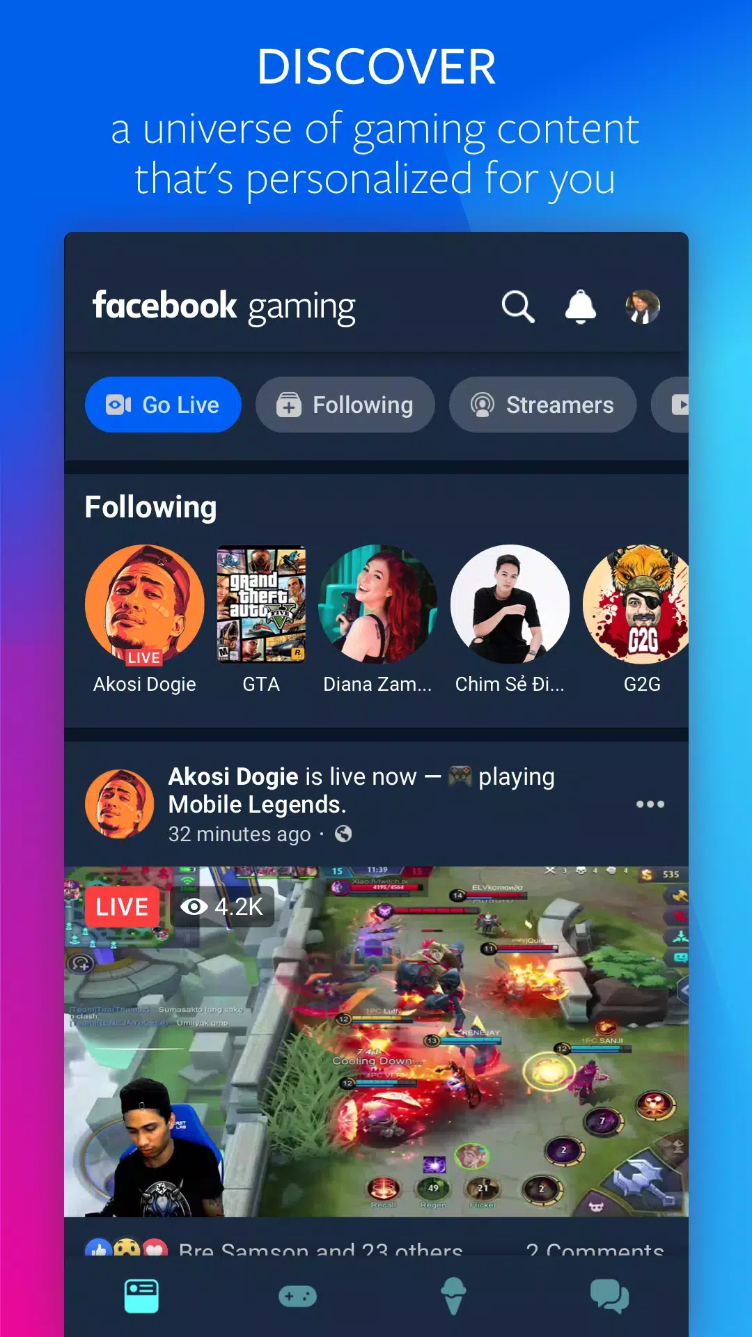 FaÇebook Gaming: Play, Watch, Schermafbeelding 1