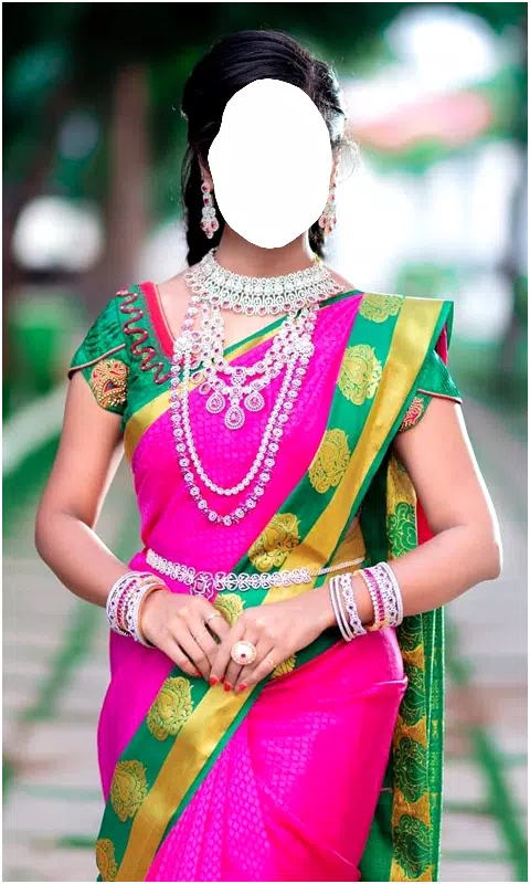 South Indian Women Saree Photo Tangkapan skrin 3