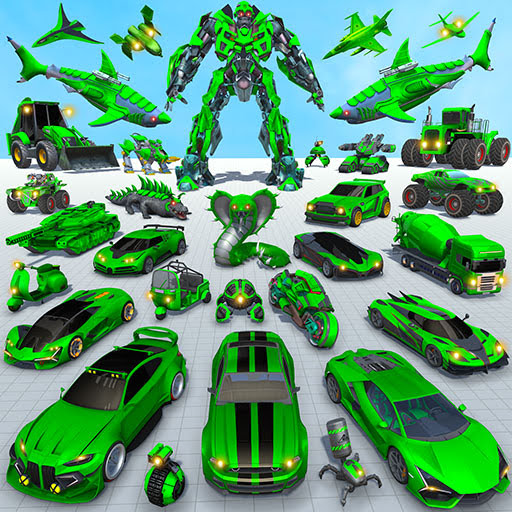 Shark Robot Car Game 3d