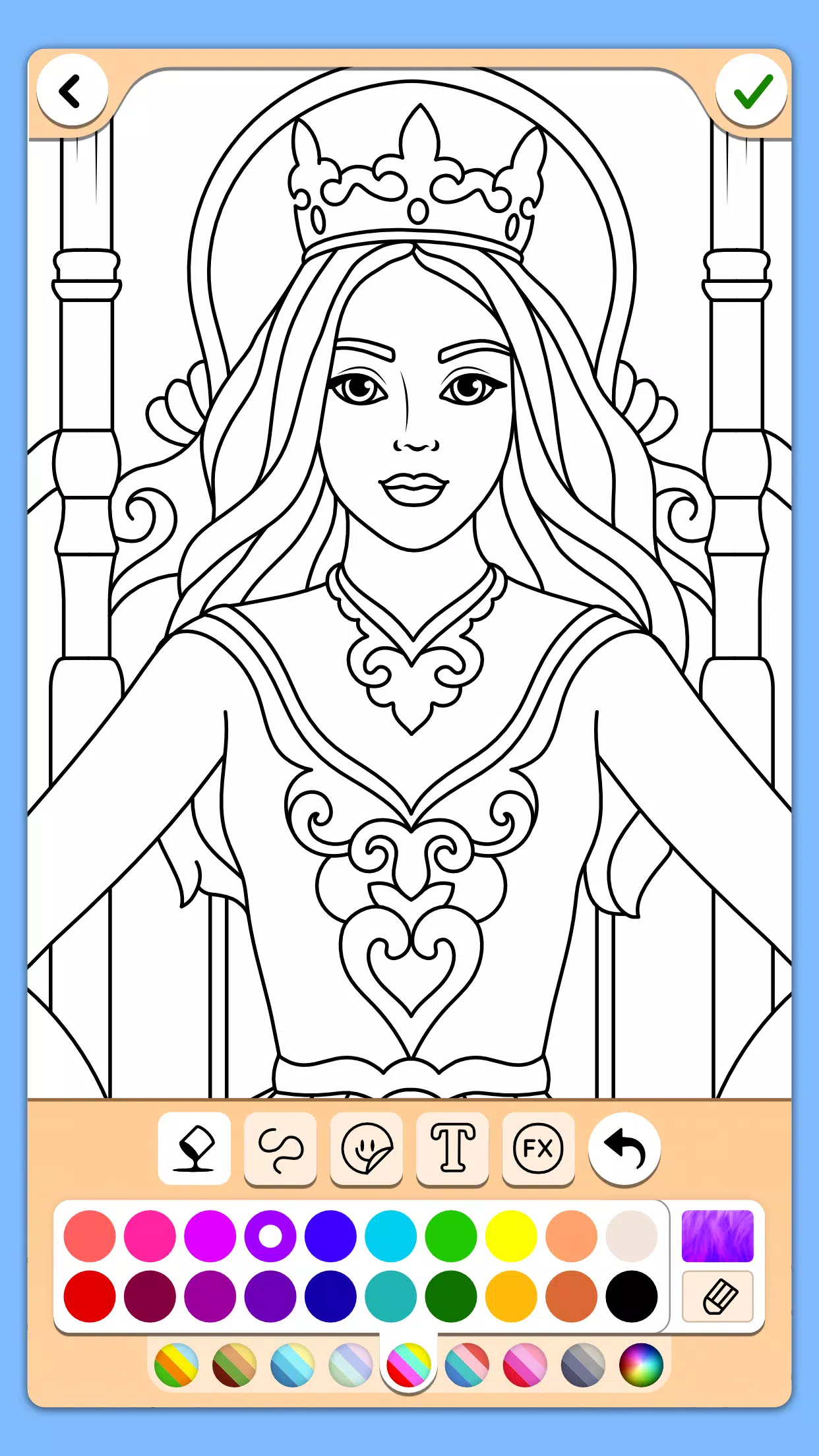 Princess Coloring Game Ekran Görüntüsü 0