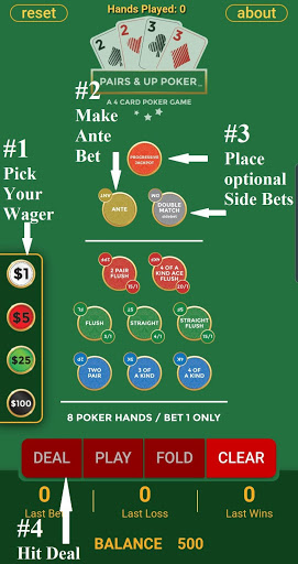 Pairs and Up Poker Screenshot 1