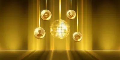 Golden Disco Vintage Theme Ảnh chụp màn hình 0