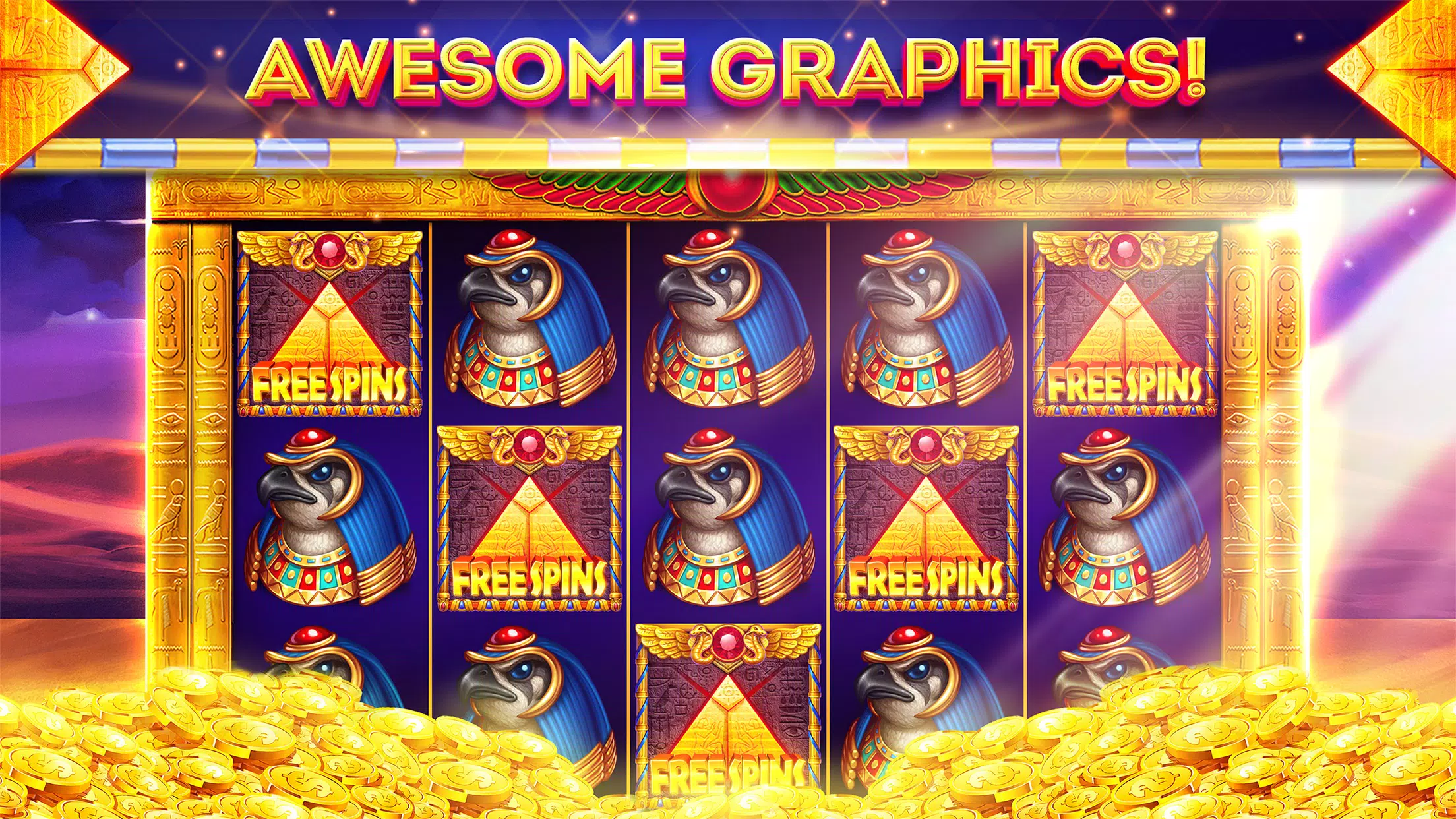 Pharaohs of Egypt Slots Casino Capture d'écran 1