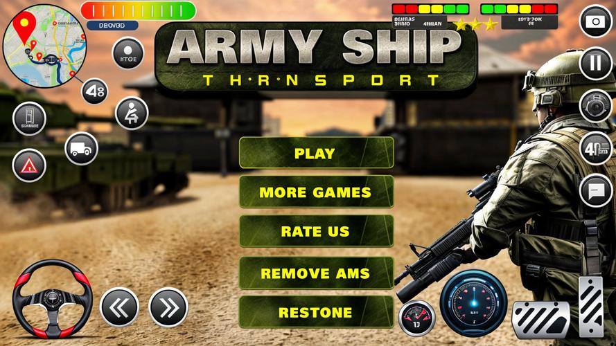 Army Transport Tank Ship Games Ekran Görüntüsü 0