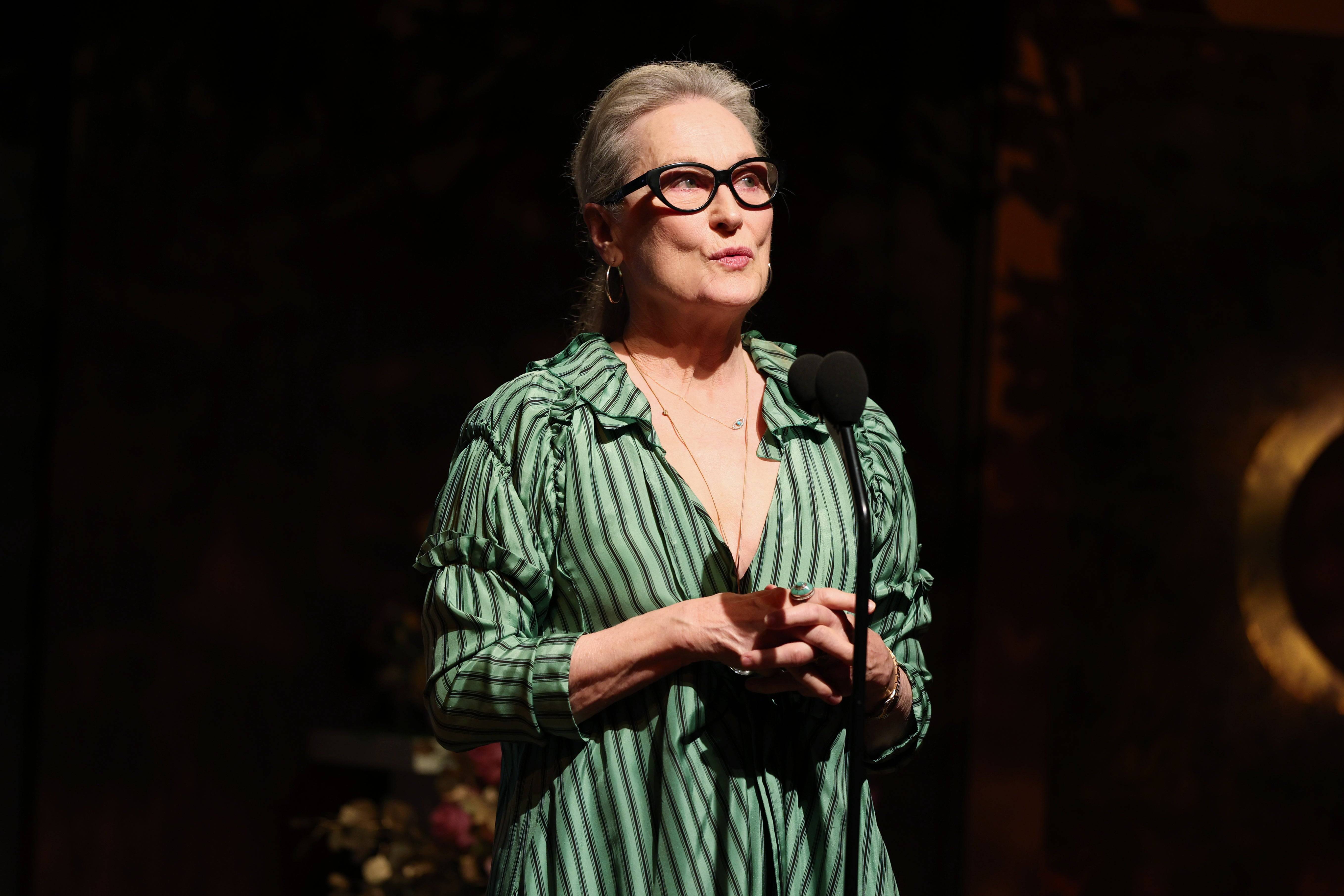 Meryl Streep. Photo by Christopher Polk/GG2025/Penske Media via Getty Images.