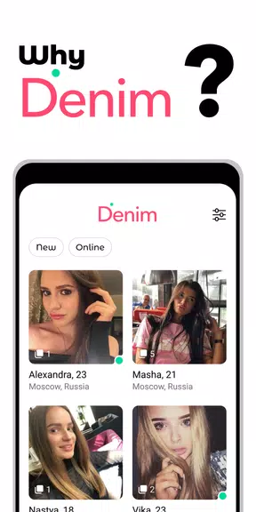 Denim - premium dating app Tangkapan skrin 0