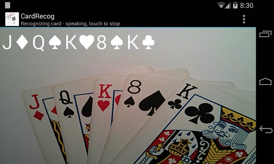 CardRecog Recognize Play Cards Capture d'écran 1