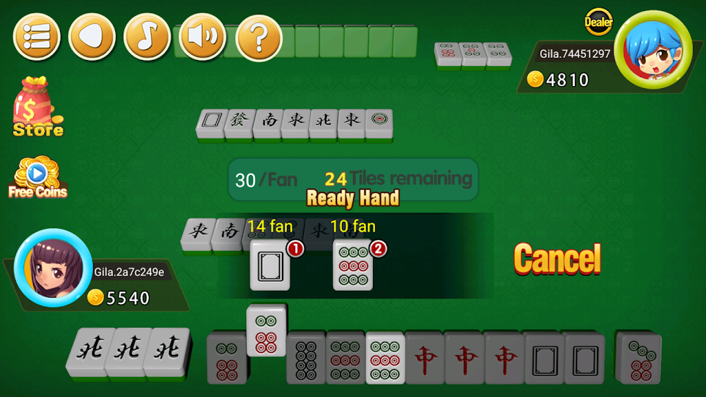 Schermata Mahjong 2P: competition 2