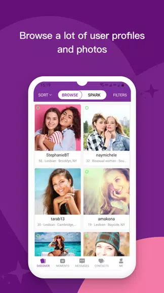 Les: Lesbian Dating & Chat App应用截图第2张
