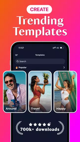 Template Video Maker & Editor स्क्रीनशॉट 0