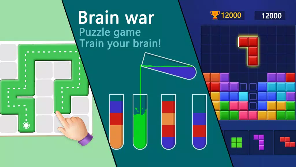 Brain war - puzzle game 스크린샷 0