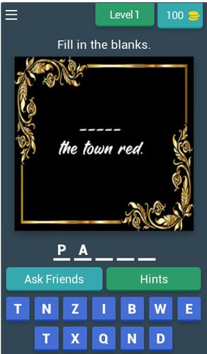 Fill in the Blank Word Quiz Скриншот 0