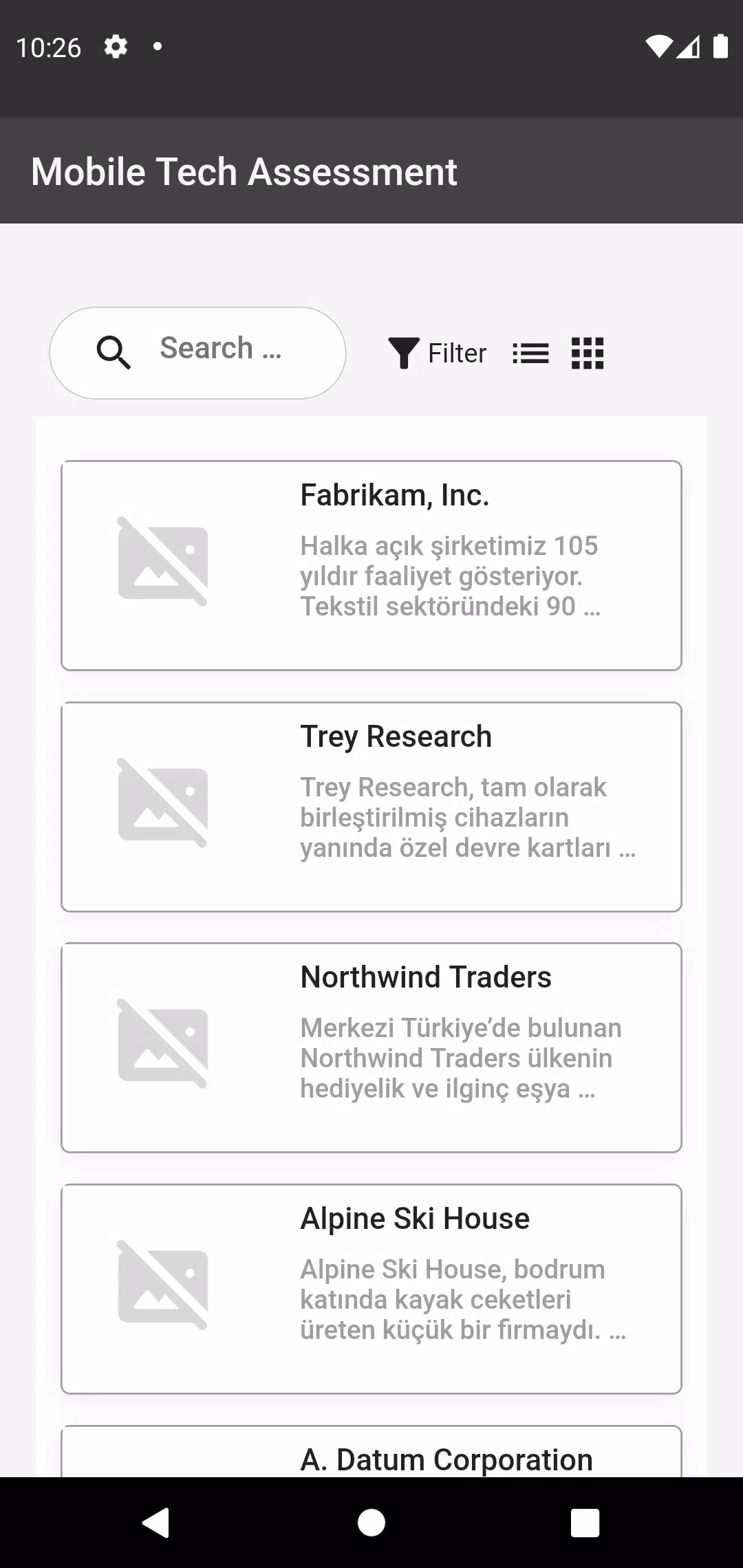 Flutter Tech Assessment スクリーンショット 0