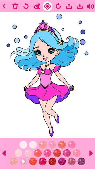 Princess Coloring Book offline ဖန်သားပြင်ဓာတ်ပုံ 1