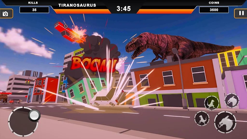 Dinosaur Rampage: Dino City Rampage Simulator Capture d'écran 0
