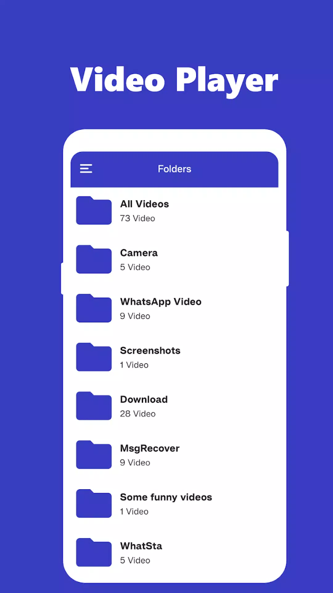 Video Player ဖန်သားပြင်ဓာတ်ပုံ 1