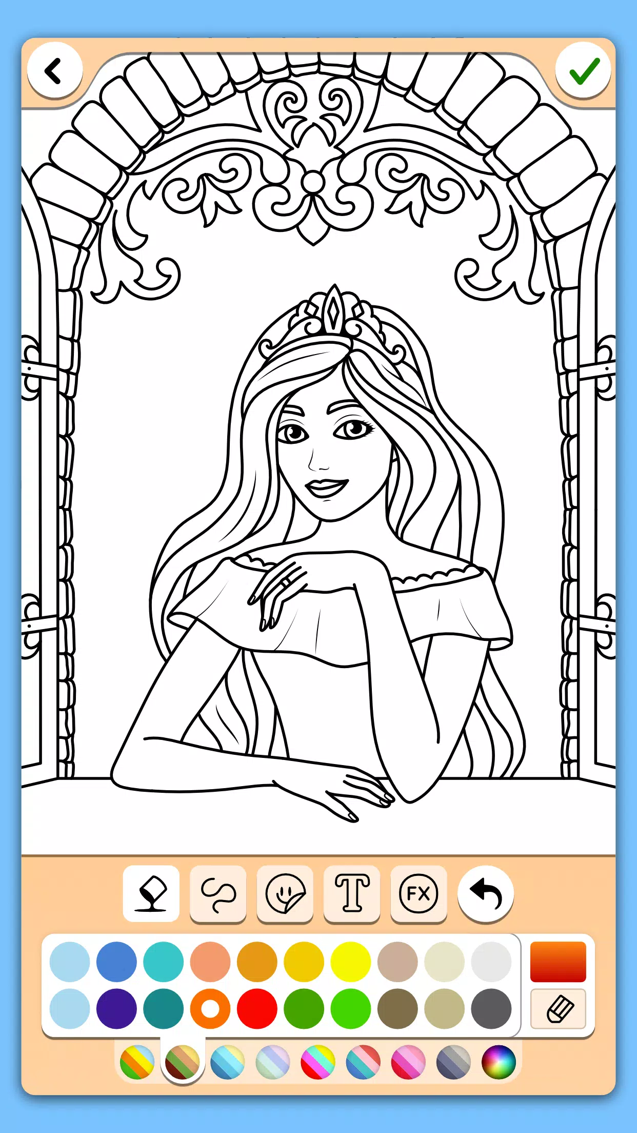 Princess Coloring Game Ekran Görüntüsü 1