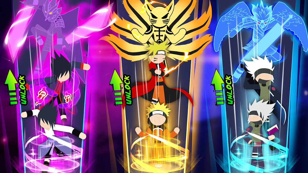 Stickman Ninja Fight 3v3 Mod ဖန်သားပြင်ဓာတ်ပုံ 3