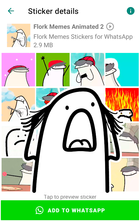 Flork memes stickers WASticker Tangkapan skrin 1