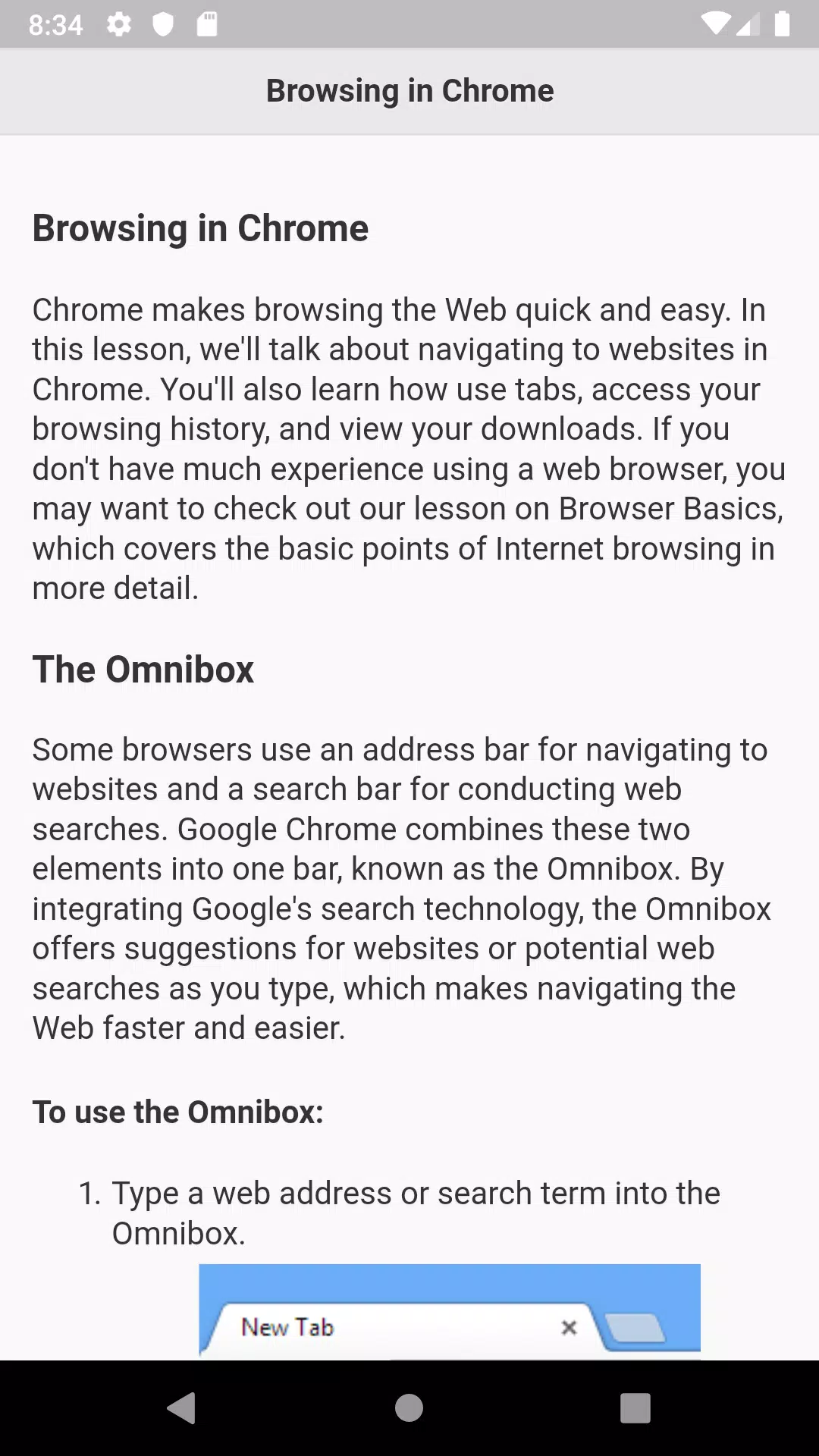Tutorials for Web Browser Ekran Görüntüsü 3
