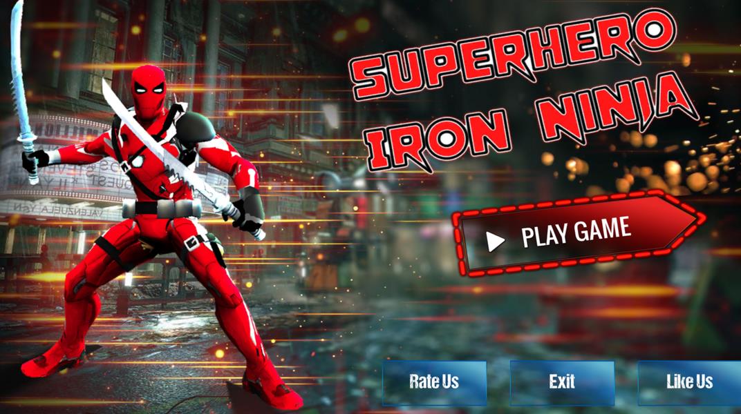 Schermata Superhero Iron Ninja Battle 0