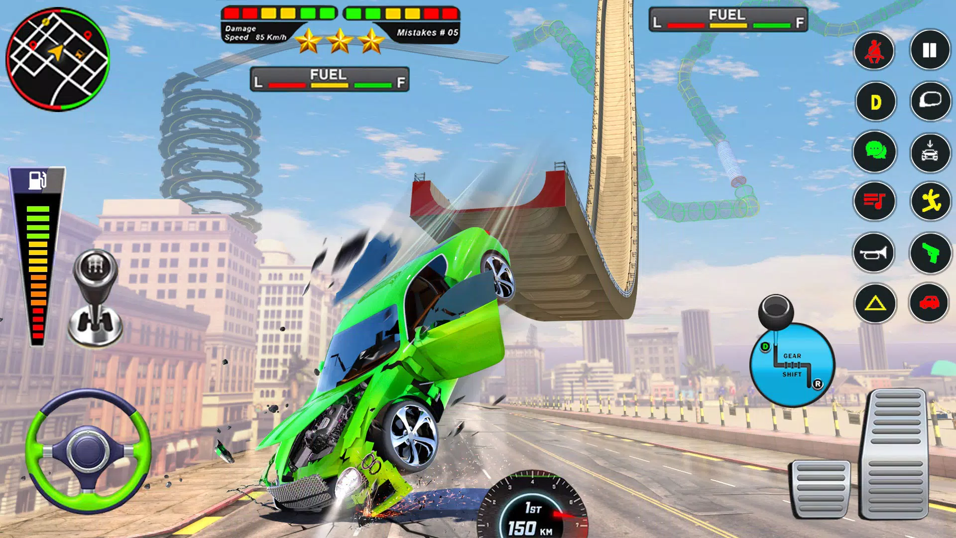 Mega Ramp Car Crash Simulator应用截图第2张
