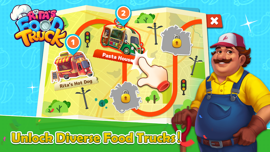 Rita's Food Truck:Cooking Game Mod ภาพหน้าจอ 1