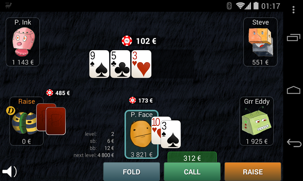 Bots Don't Bluff Offline Poker Ekran Görüntüsü 0