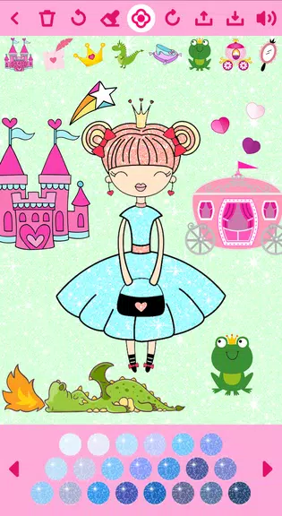 Princess Coloring Book offline ဖန်သားပြင်ဓာတ်ပုံ 3